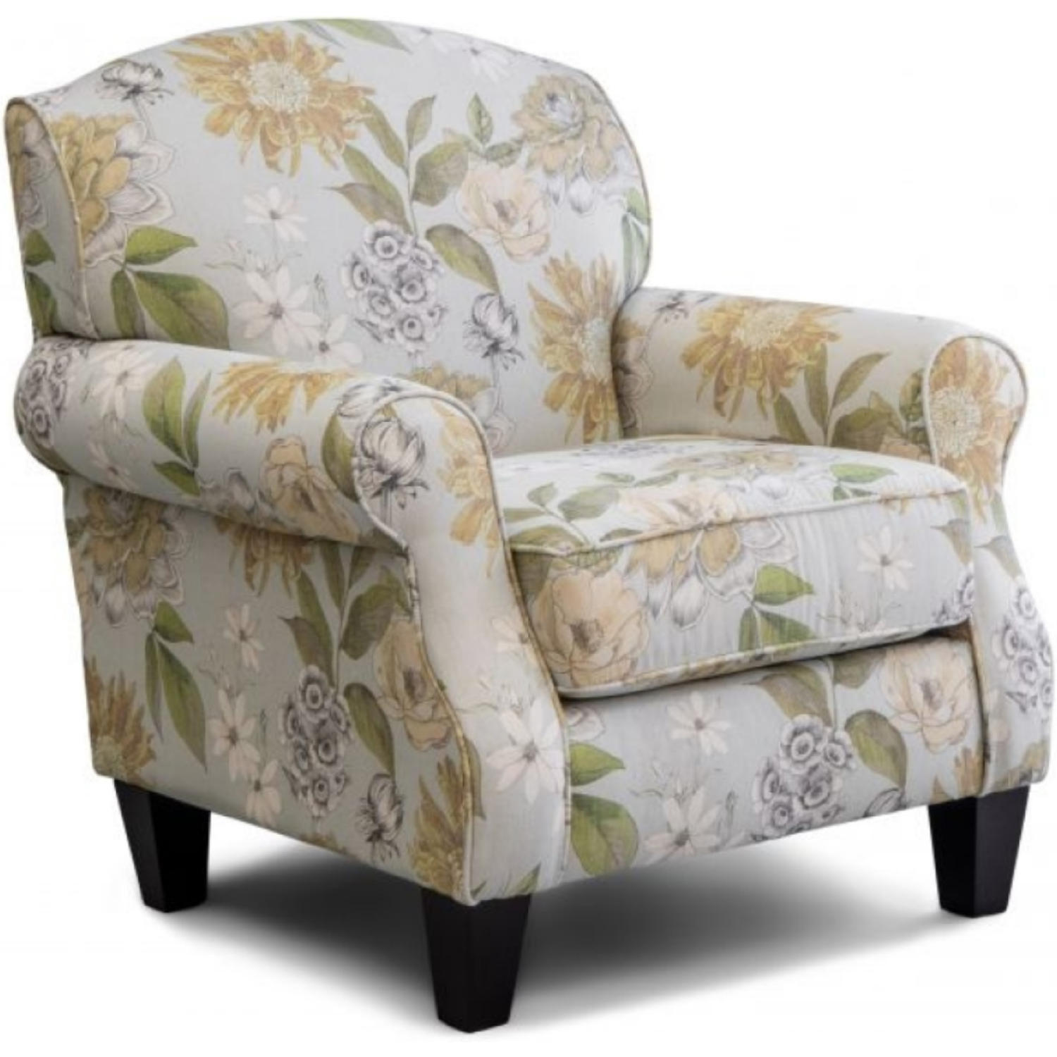 Southern Furniture 532 Flora Powder 532 Accent Chair in Flora Powder